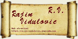Rajin Vidulović vizit kartica